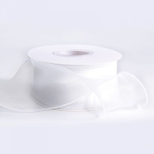 Ruy Băng Đuôi Cá Mầu Trắng Ngọc Trai Dài 50m