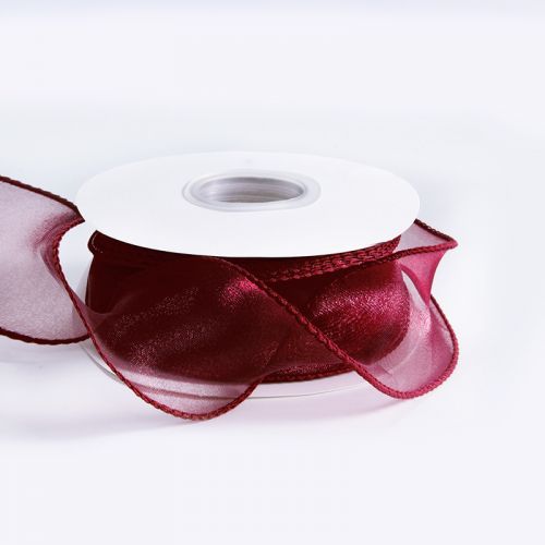 Ruy Băng Đuôi Cá Mầu Rượu Vang Đỏ Dài 50m